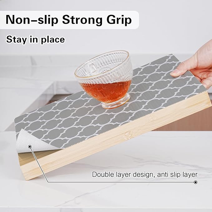 Drawer and Shelf Liner for Kitchen Cabinet, Non-Adhesive Cabinet Liner 24in x - Image 2