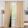 BGment Beige Blackout Curtains 95 Inches Long 2 Panels Set by BGment