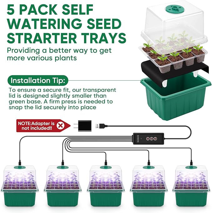 BlumWay Self-Watering Seed Starter Tray Kit - Image 6
