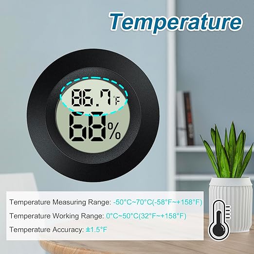 2 Pack Mini Digital Hygrometer Gauge Indoor Thermometer, LCD Monitor - Image 3