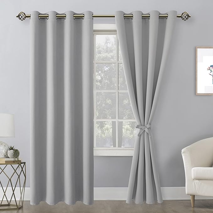 Hiasan Blackout Curtains for Bedroom, 52 x 84 Inches Long - Image 2
