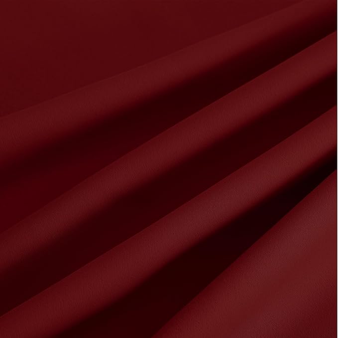 NICETOWN Room Darkening Draperies Curtains Panels, 2 Panels Burgundy Red W52 x - Image 9