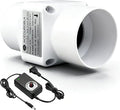 2'' Duct Fan for Adjustable Speed, 22 CFM Duct Intake High Efficiency Air Fan by ACEDUROBLA