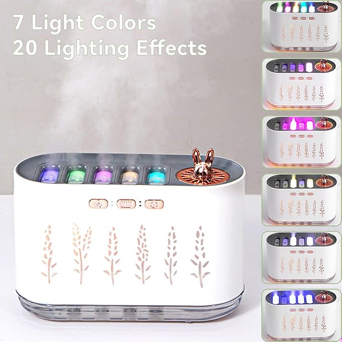 5 Nozzle Cool Mist Humidifier, Music-Sensing Humidifier Diffuser - Image 4
