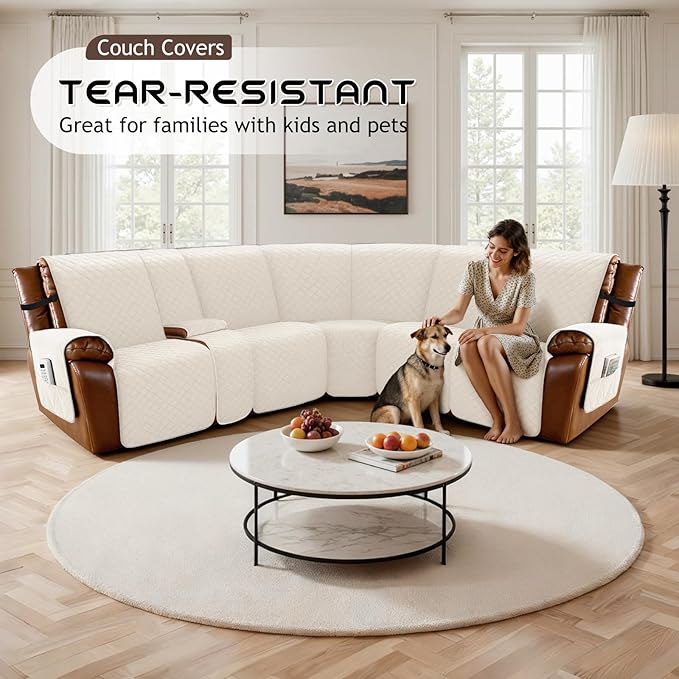 Arfntevss Recliner Sectional Couch Covers - Image 5