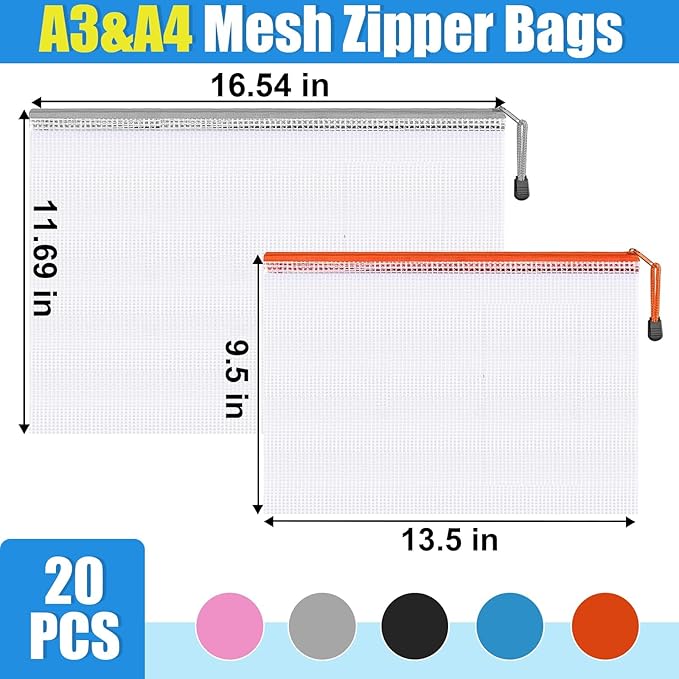 Mesh Zipper Pouch Bags, Zipper Pouches, Mesh Zipper Bags - Image 4