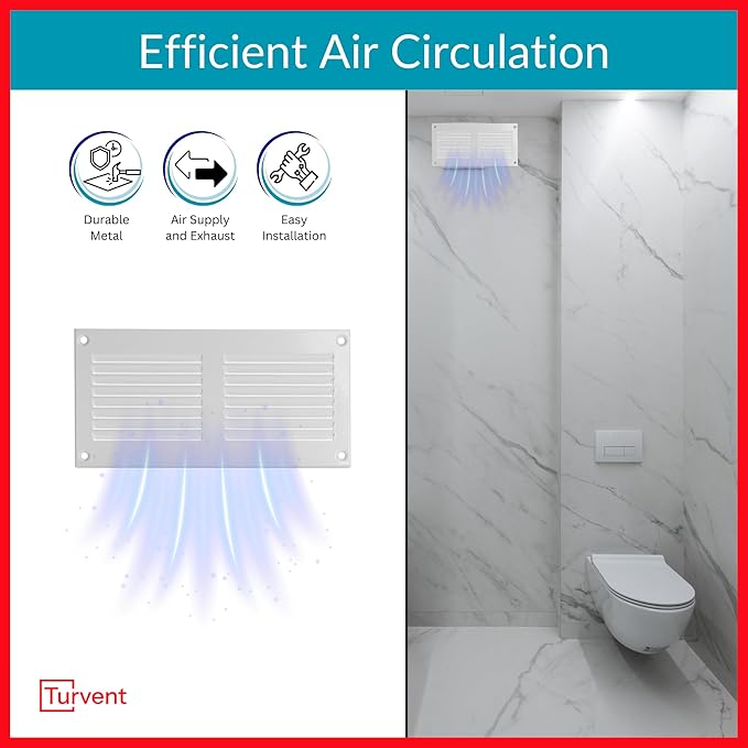 6x2 Vent Cover - White HVAC Return Air Grille - Image 2