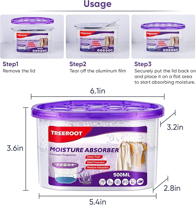 16 Pack Moisture Absorbers, 10.5 OZ Humidity Absorber Bucket, Moisture Absorbers - Image 9
