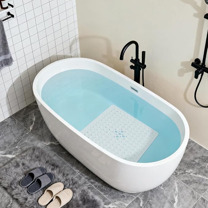 Anti-Slip Bathtub Shower mat, 20.8×20.8（Approximately 53×53cm） inch Soft - Image 4
