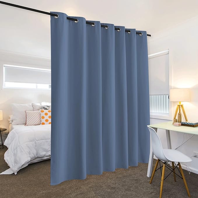 RYB HOME Extra Wide Curtains for Divider Room Separation Soundproof Temporary - Image 3