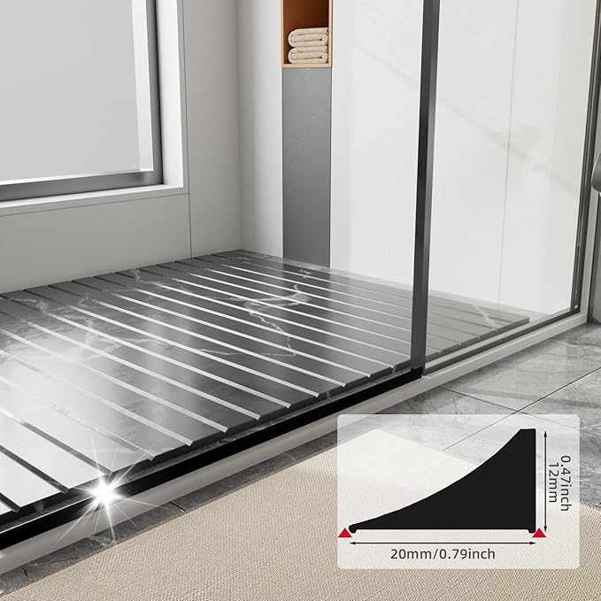 67 Inch Selfadhesive Shower Threshold Water Dam Barrier Silicone Waterproof - Image 2