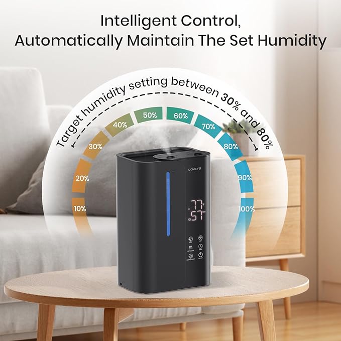 5L Cool Mist Humidifiers for Bedroom Large Room, Top Fill Ultrasonic Smart Air - Image 2
