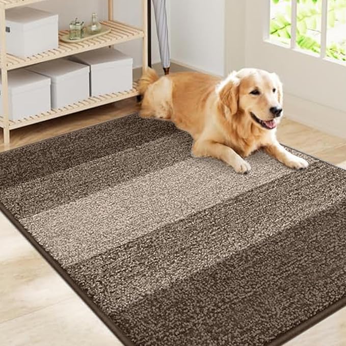Smiry Dog Door Mat for Muddy Paws, Absorbs Moisture and Dirt, Low-Profile by Smiry