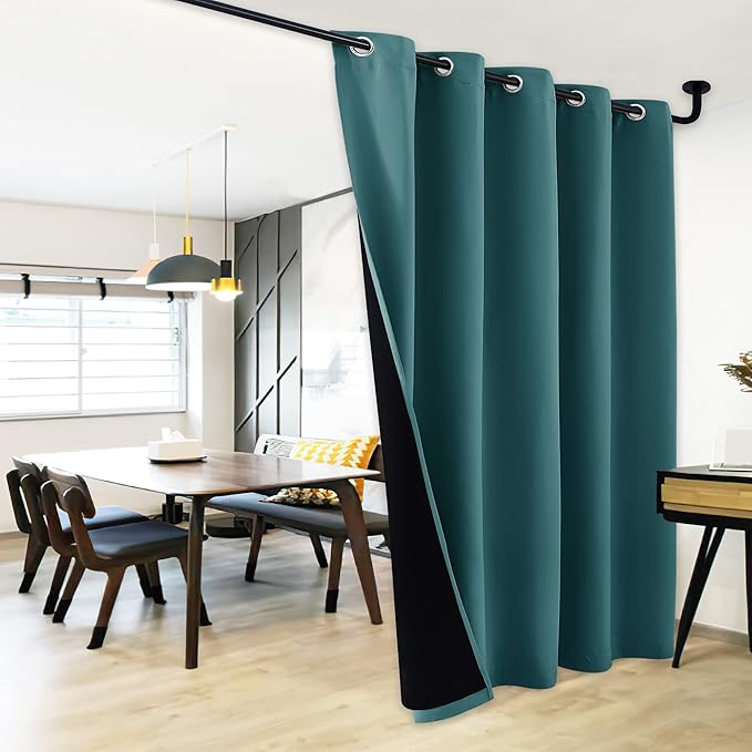 NICETOWN 100% Blackout Patio Sliding Door Curtain, Wide Lined Drape, Keep Warm by NICETOWN