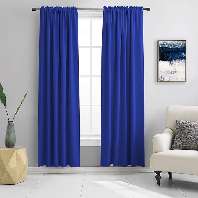 DONREN Royal Blue Blackout Curtains Panels by DONREN