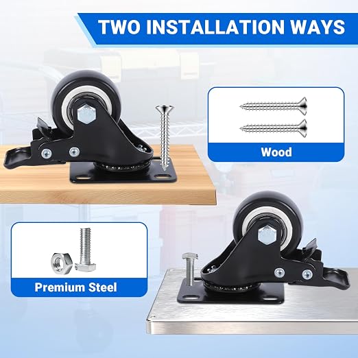 1.5 Inch Locking Casters Set of 4 - Image 6