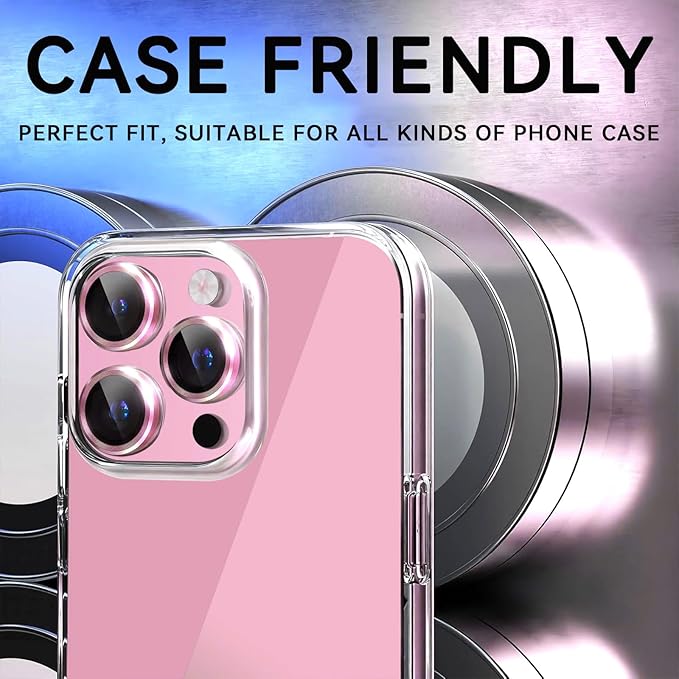 2 Pack Camera Lens Protector for iPhone 16 Pro/iPhone 16 Pro Max, 9H Tempered - Image 3