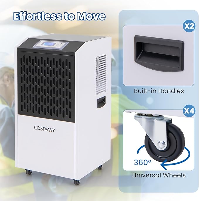 COSTWAY 250 Pints Commercial Dehumidifier - Image 7