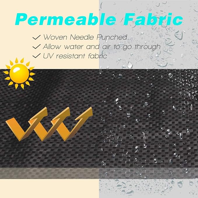 4ft x50ft Pro Black Weed Barrier, 6oz Premium Landscape Fabric-Heavy Duty Woven - Image 5