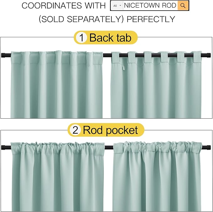 NICETOWN Bedroom Blackout Curtain Panels - Image 3