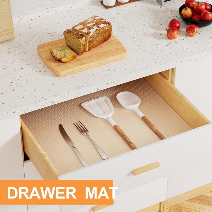 FLPMIX Large Cabinets Shelf Liner: 22" x 300" Clear Waterproof Under Sink Mat - Image 4