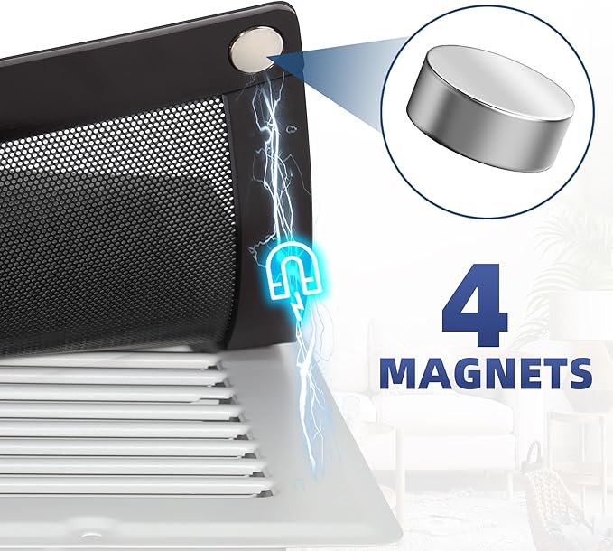 Magnetic Vent Mesh- 4 Pack, 5 x 11 inch Strong Magnetic Vent Covers - Image 3