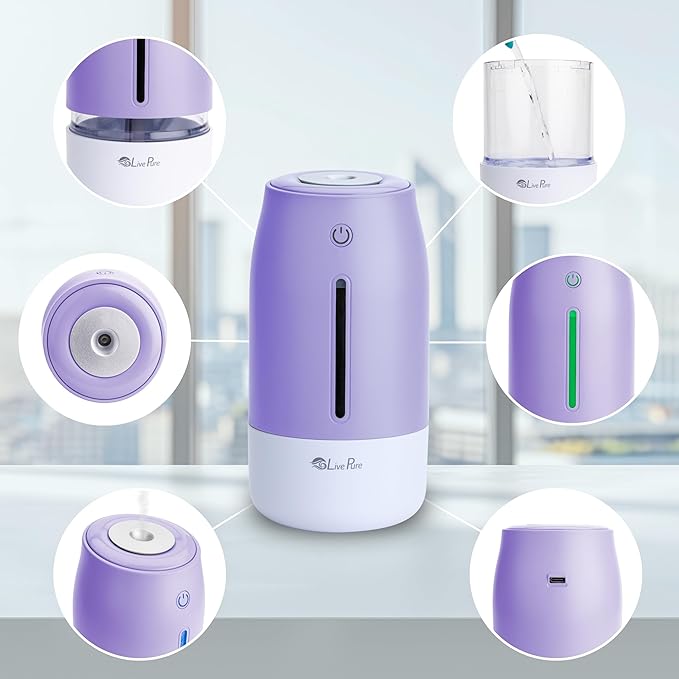 LivePure Cool Mist Humidifiers for Bedroom. Small Humidifier for Babies - Image 6