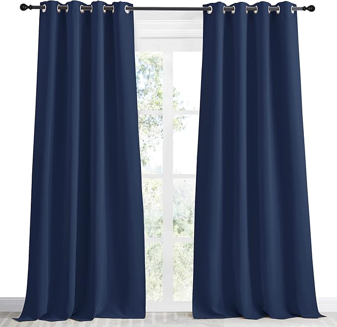 NICETOWN Blackout Curtain Panel, 55 inches Wide by 96 inches Long, Light - Image 2
