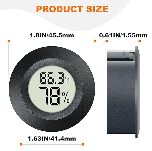 2 Pack Hygrometer Thermometer Mini Digital LCD Monitor Indoor/Outdoor Humidity - Image 2