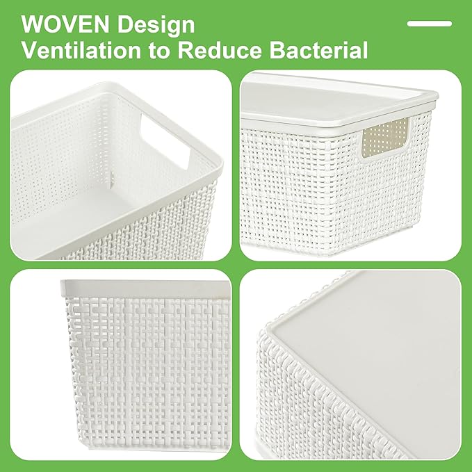 6 Pack Plastic Storage Baskets - Image 2