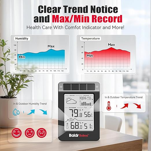 BaldrTherm Wireless Weather Station, Dual-Zone Indoor & Outdoor/Childroom Temp - Image 5