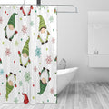 Christmas Gnome White Shower Curtain Liner 72×72 inch by Unknown