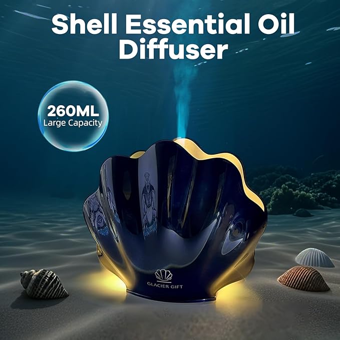 Essential Oil Diffuser 260ML, Shell Aroma Diffuser - Image 5
