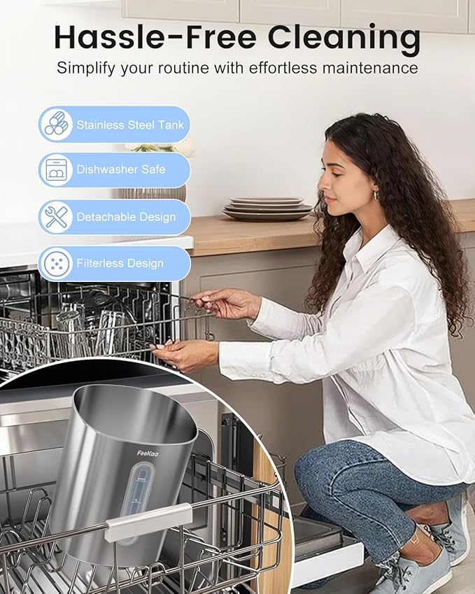 Feekaa Stainless Steel Humidifier Dishwasher Safe, 4L/1Gal Cool Mist Humidifiers - Image 2