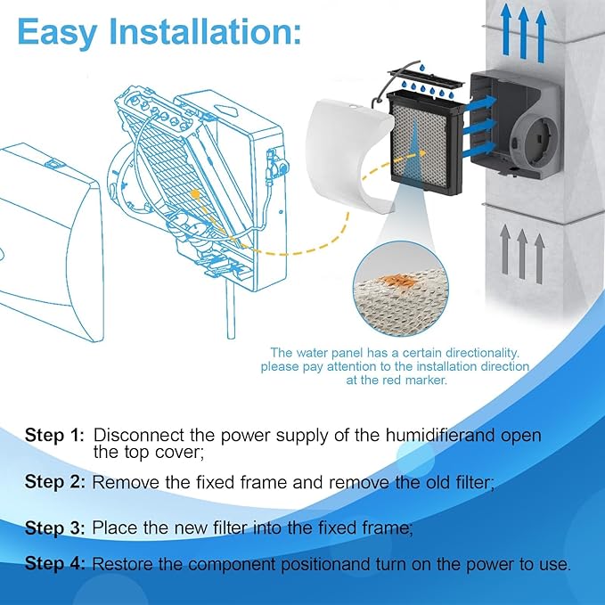 2-Pack 35 Water Panel Humidifier Replacement Filter, Aluminum Mesh Compatible - Image 6