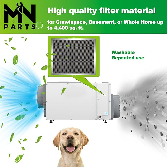5881 Dehumidifier Filter Washable MERV-8 12x13.5x1 Compatible - Image 3