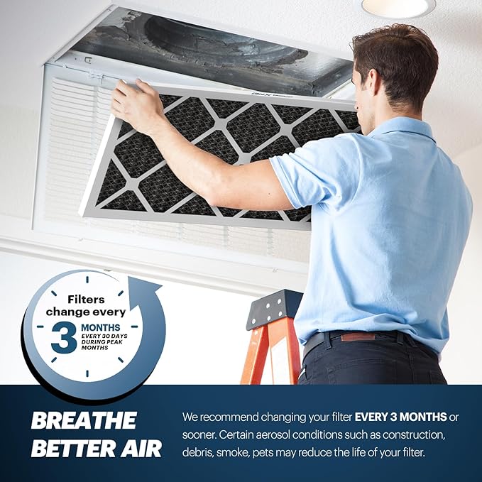 BNX TruFilter 20x24x1 MERV 12 Odor Defense AC Furnace Air Filter - Image 7