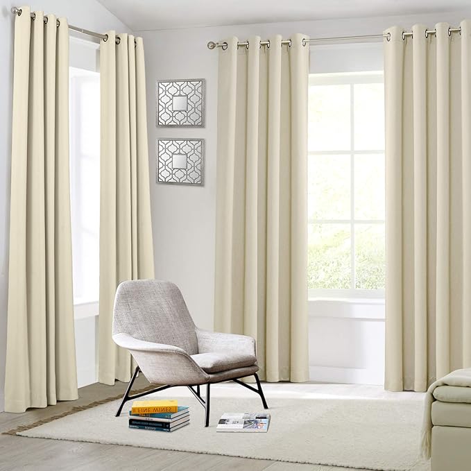 MYSKY HOME Beige Blackout Curtains - Image 7