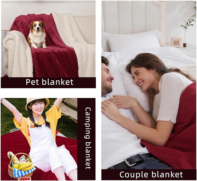 Waterproof Twin Size Blankets for Bed 60'' x 80'', Stain Proof Bed or Couch - Image 6