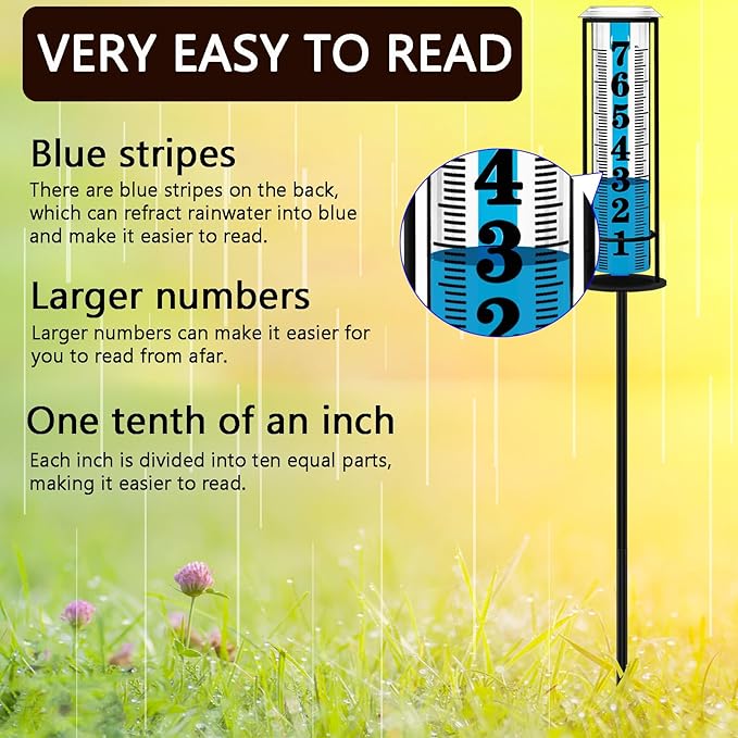 Rain Gauge Outdoor, Accurate Rain Gauges Outdoors Best Rated, Upgraded Freeze - Image 5