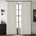 Luxury Pinch Pleated Linen 86 Inch Curtains by QJMYDECO