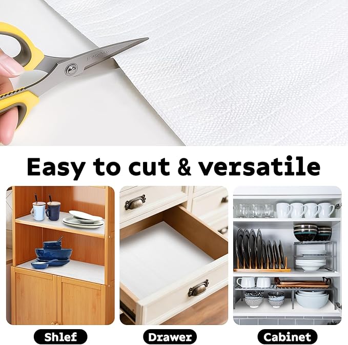 Shelf and Drawer Liner for Kitchen Cabinet, Non Adhesive Non Slip Thickened - Image 5