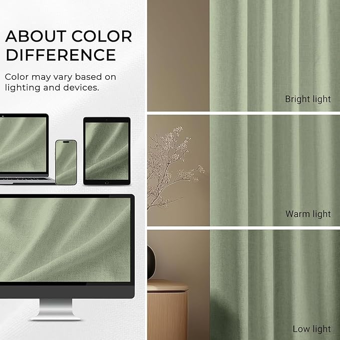 INOVADAY Thermal Sliding Door Curtains 100% Blackout Curtains - Image 6