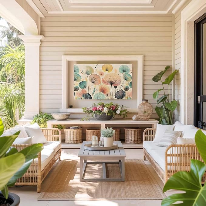 Colorful Dandelion Abstract Flower Indoor TV Cover, Elastic TV Screen Protector - Image 8