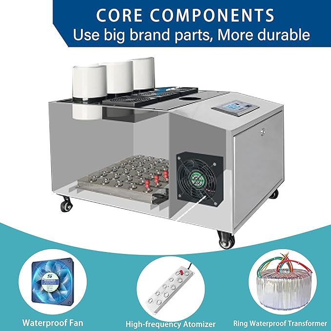 Ultrasonic Industrial Agricultural Humidifer 21L/H Stainless Steel Smart - Image 4
