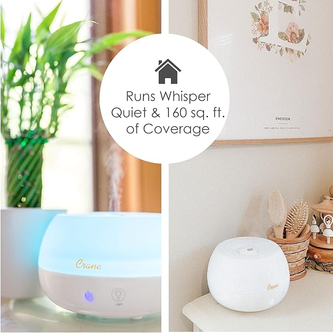 Crane Portable Ultrasonic Travel Humidifier & Aroma Diffuser – 0.2 Gallon Cool - Image 6