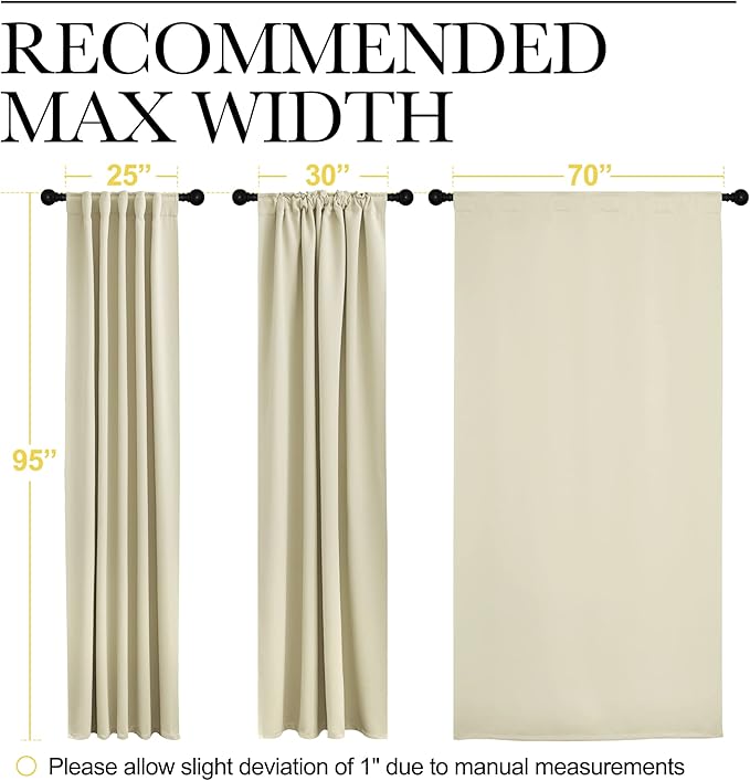 NICETOWN Farmhouse Curtains for Bedroom, Room Darkening Curtains - Image 7