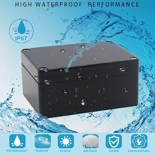 Watertight Junction Box, IP67 Waterproof Project Box Durable ABS Plastic - Image 7