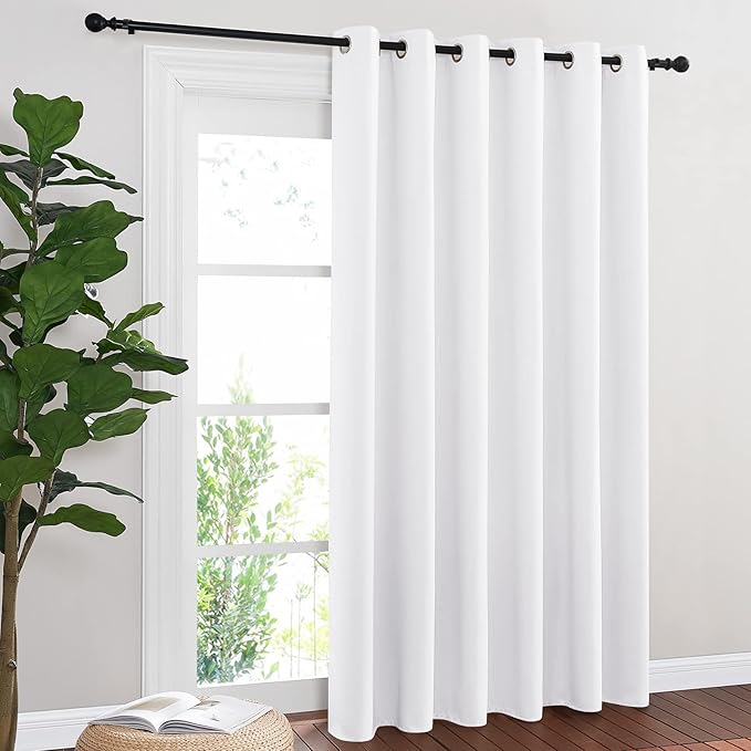 NICETOWN Room Divider Curtain 132 Inches Long, Wide Blackout Sliding Door by NICETOWN