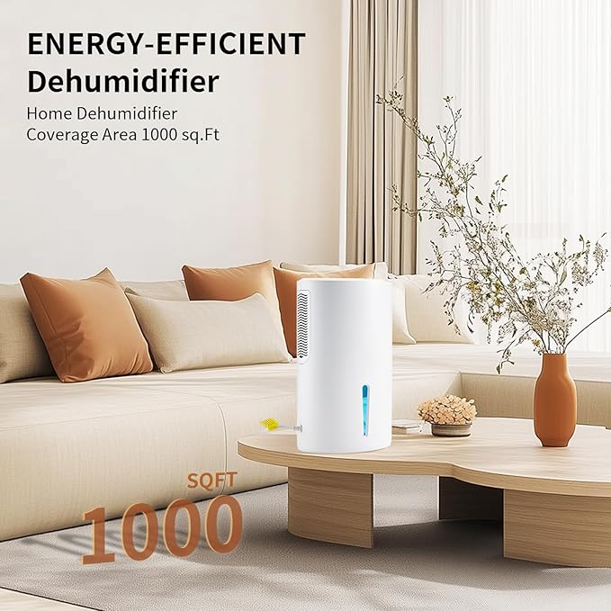 Dehumidifier for Home with Colorful Light Auto Shut Off Protection Ideal for - Image 2